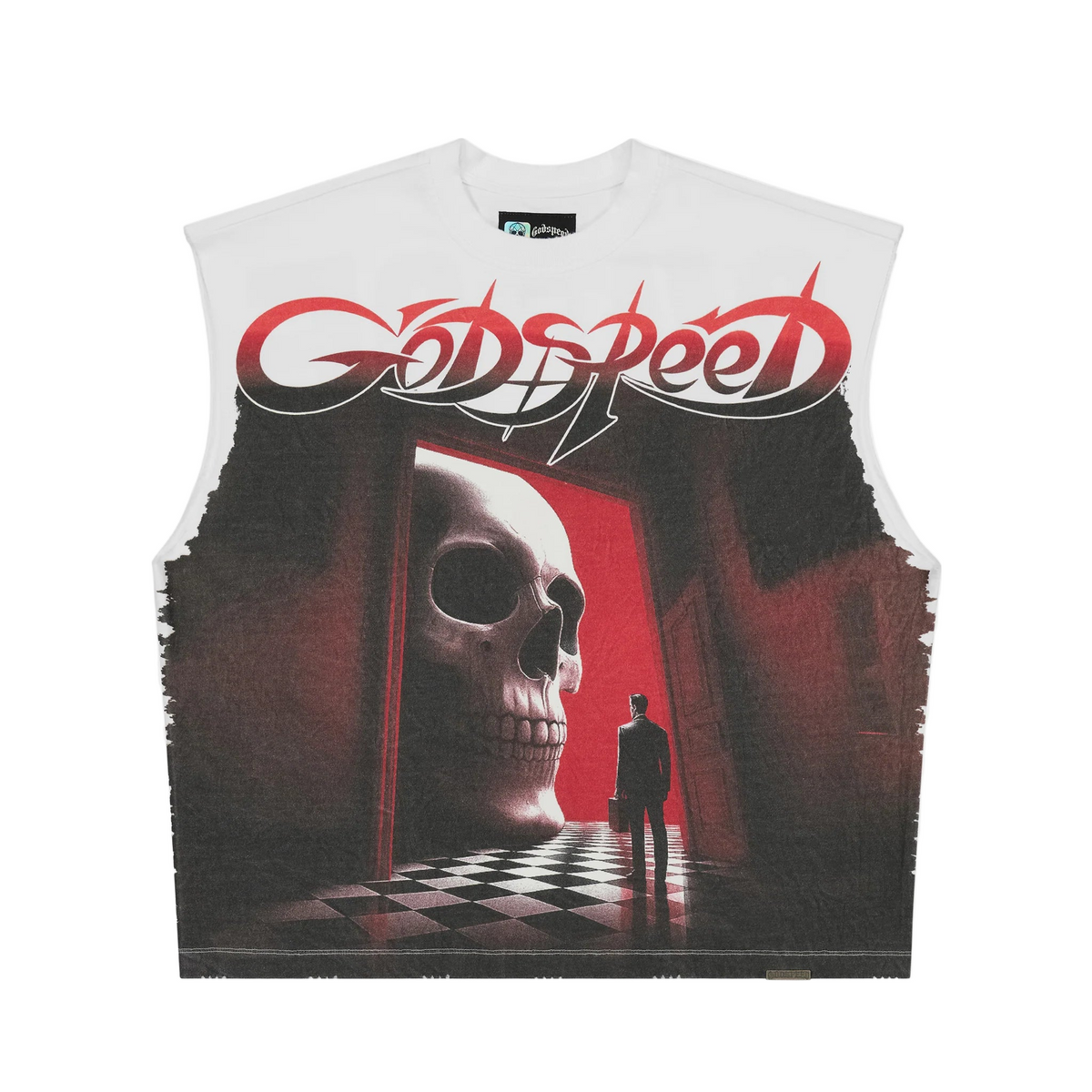 GODSPEED - Fate’s Doorstep Sleeveless Tee - White