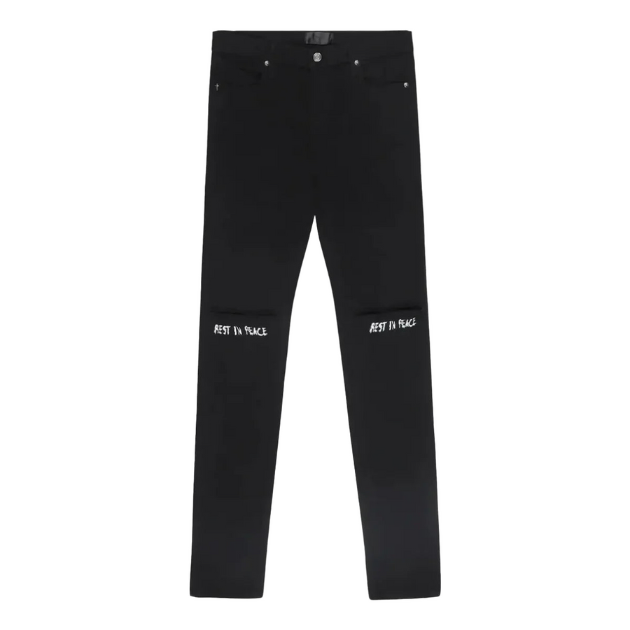 RTA - Bryant Skinny Rest In Peace Jean - Black