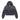 Vale Forever Carver washed black cropped zip-up hoodie with ornate cross embroidery on chest & sleeves, front pockets.