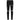 AMIRI OD Black Suede MX 1 skinny jeans with ripped knees and thigh, revealing light blue denim details.
