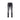AMIRI Rain Grey MX 1 Jean. Distressed, ripped jeans with prominent red/white striped ribbed inserts at knees and thigh.