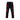 AMIRI Vintage Black distressed jeans with red quad appliqués on thighs, knees, and shins.