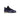 Air Jordan 4 Retro high-top in dark purple nubuck, black mesh, yellow Jumpman heel, white midsole with visible Air unit. Lakers colors.