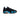 Air Jordan 14 Retro sneaker in black suede with University Blue accents, silver midfoot panel, and Jumpman logo.