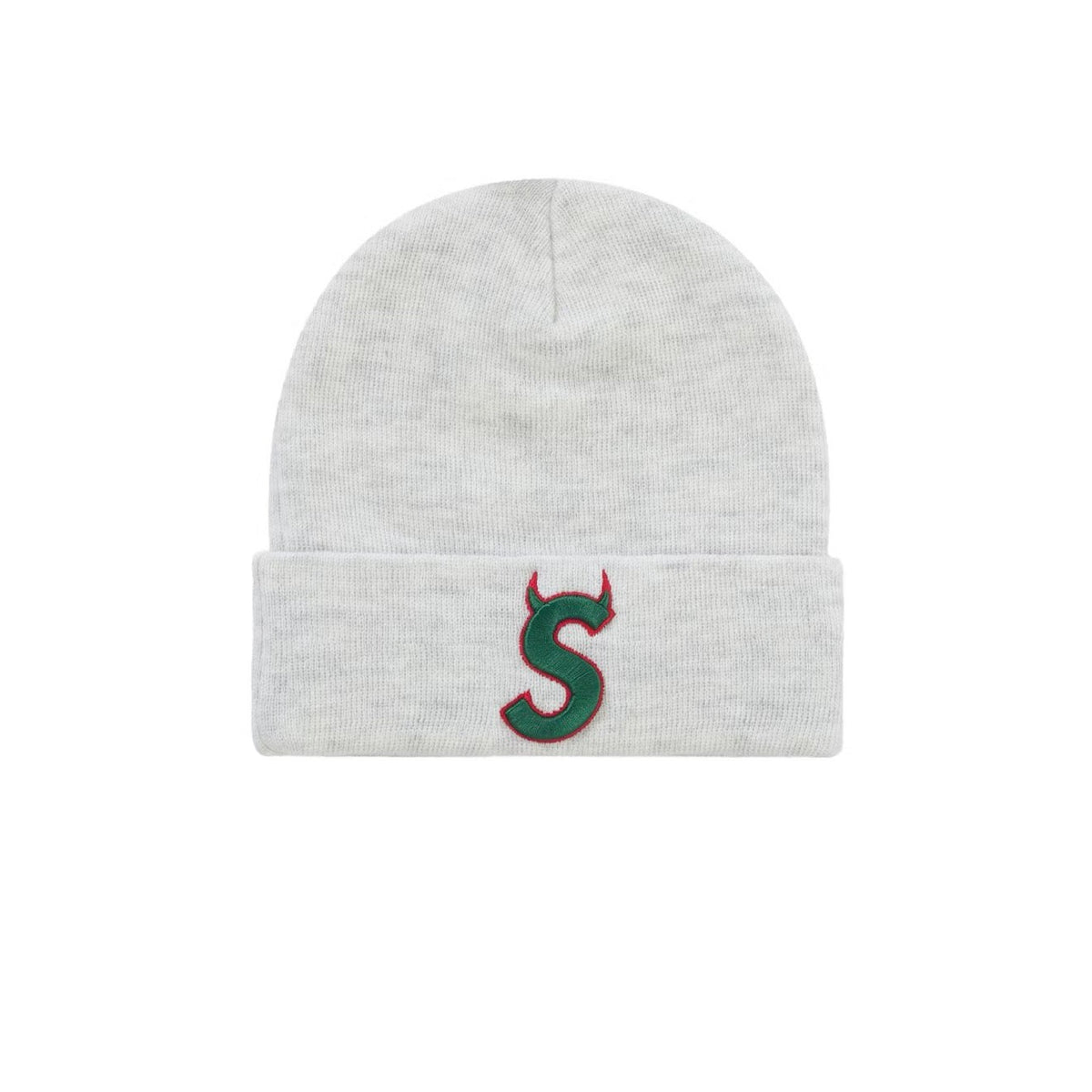 Supreme New Era Devil S Logo Beanie (SS26) - Ash Grey