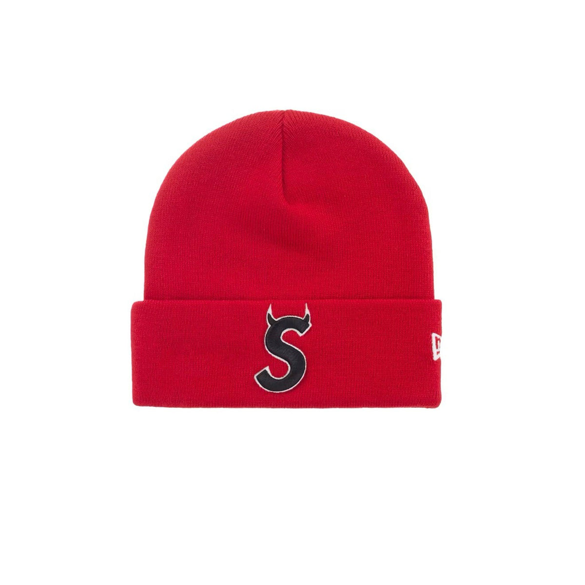 Supreme New Era Devil S Logo Beanie (SS26) - Red