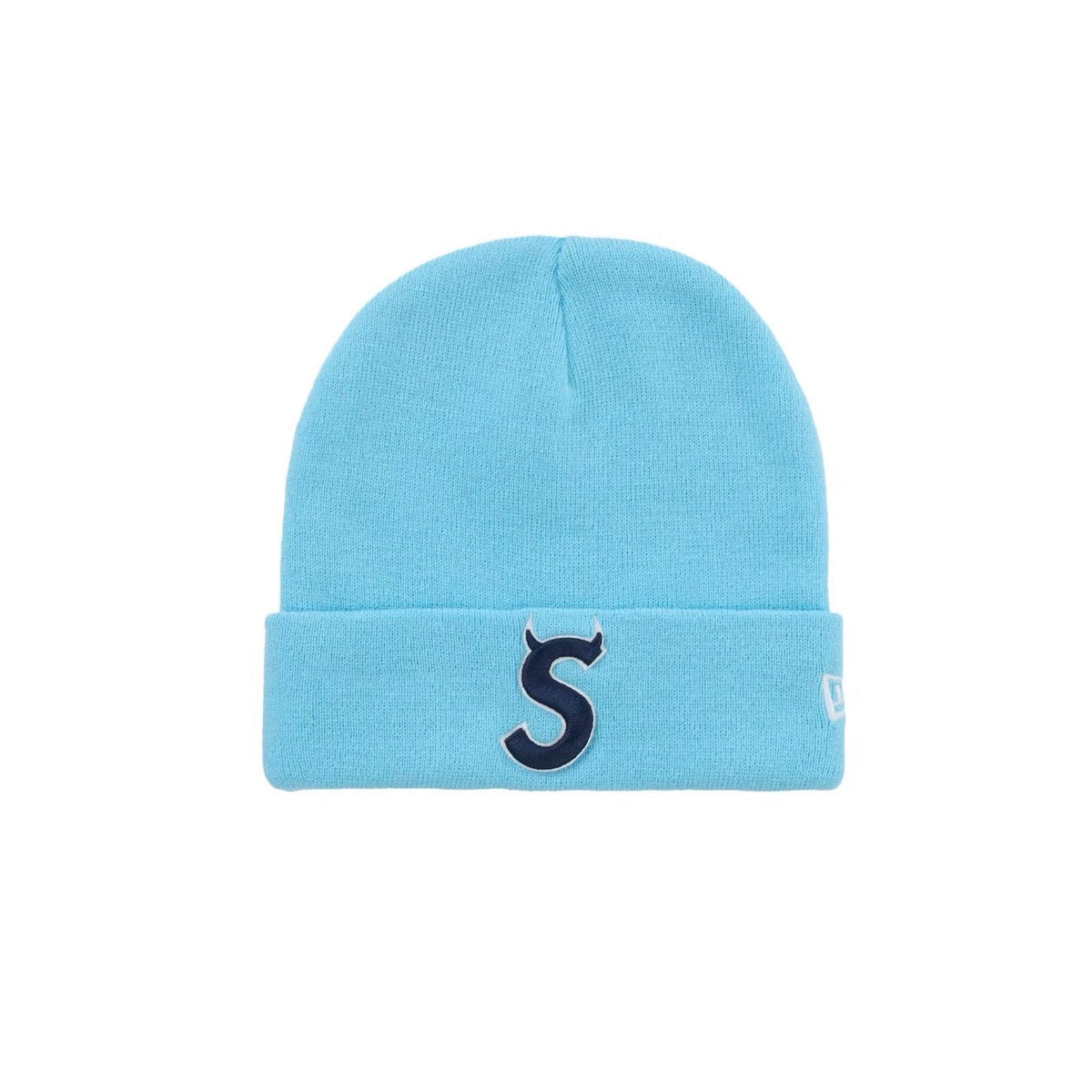 Supreme New Era Devil S Logo Beanie (SS26) - Light Blue