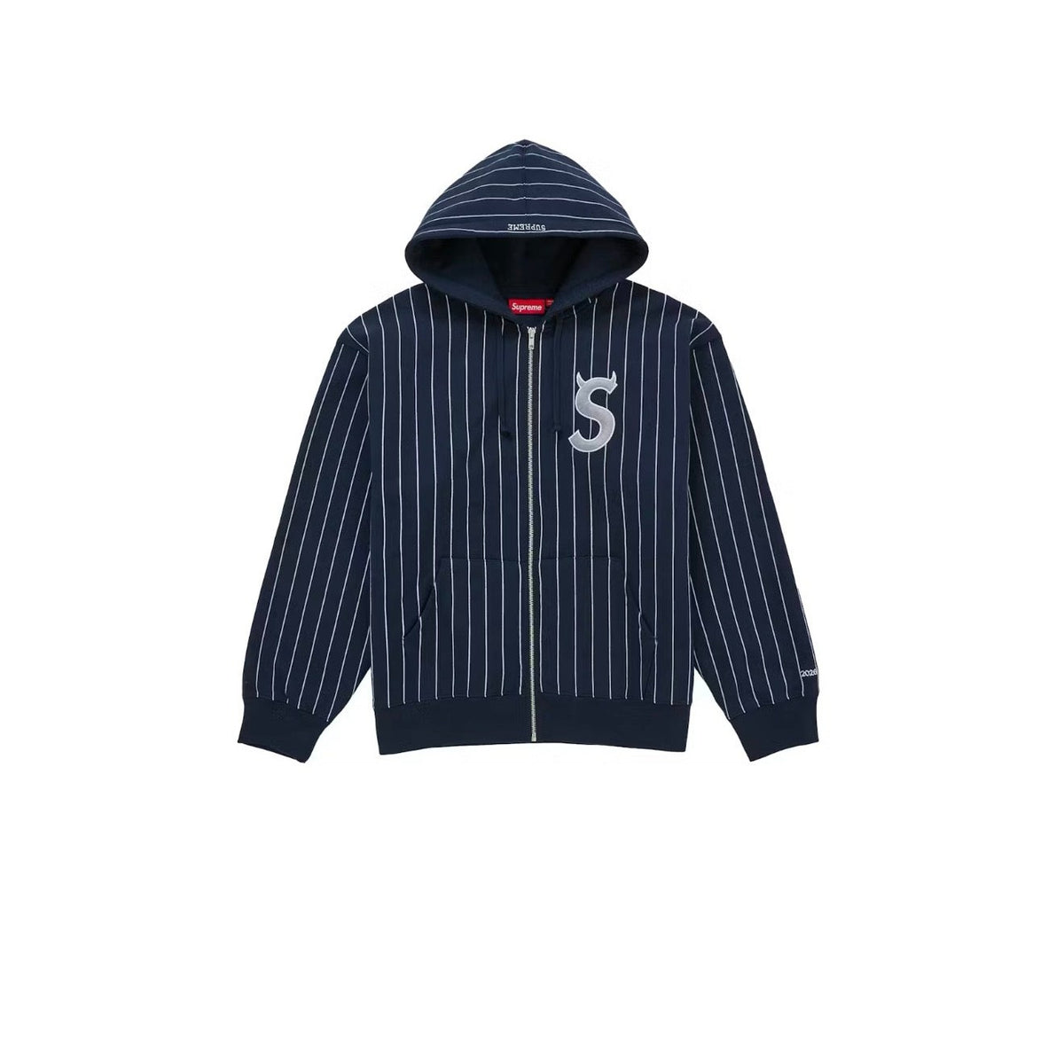 Supreme Devil S Logo Zip-Up Hooded Sweatshirt (SS26) - Stripe