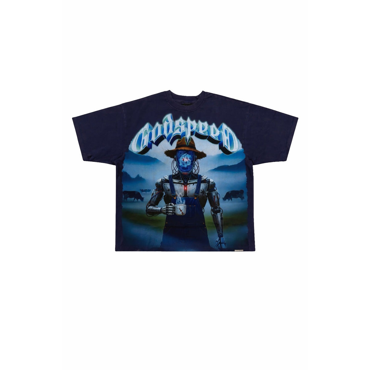 GODSPEED - Aura Farm Tee - Navy