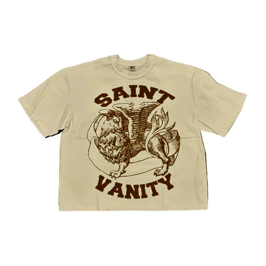 Saint Vanity - Griffin Tee - Cream/Brown