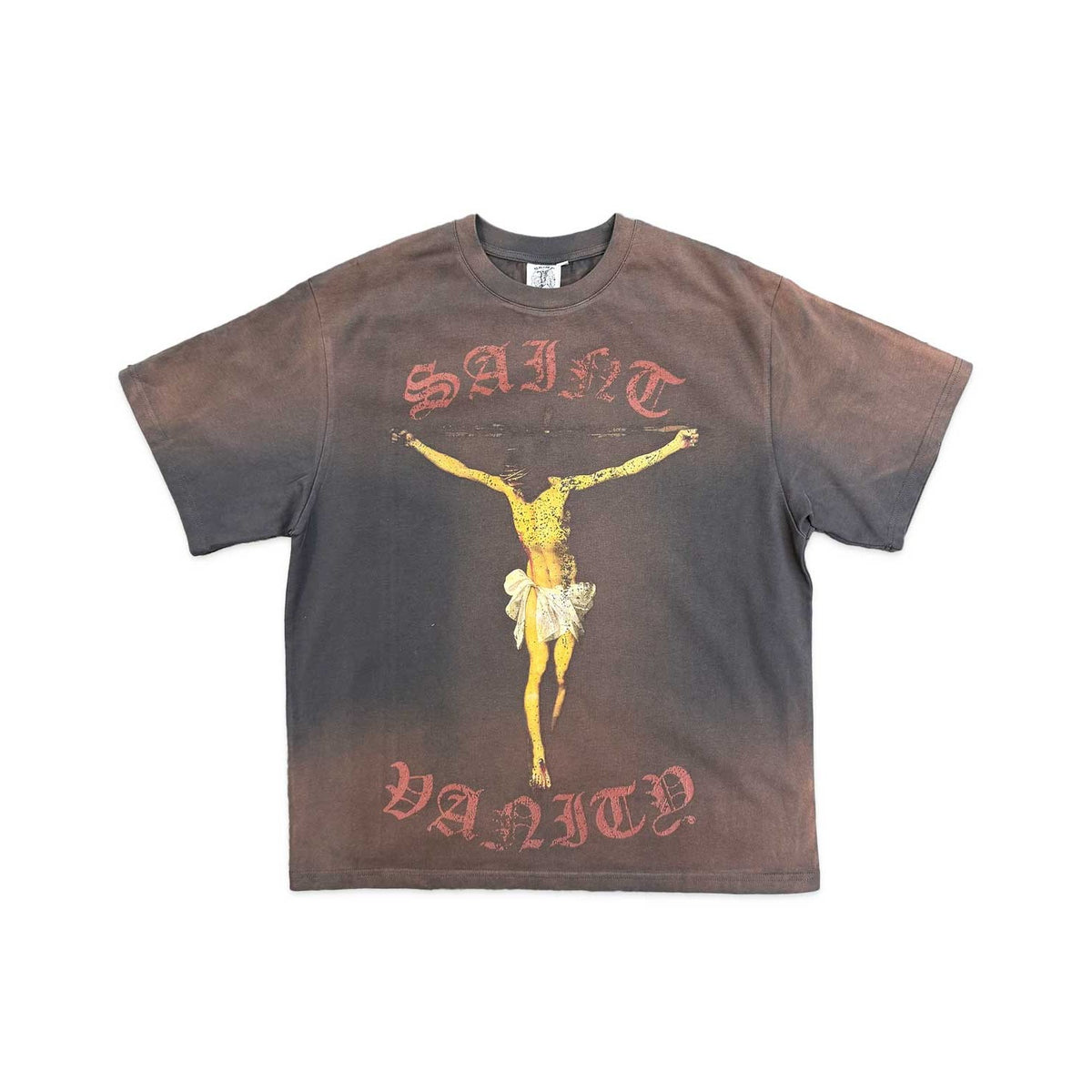 Saint Vanity - Crucified Tee - Washed Brown