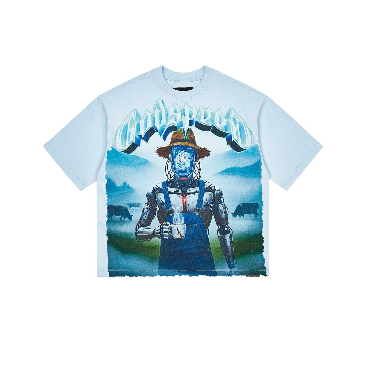 GODSPEED - Aura Farm Tee - Ice Blue