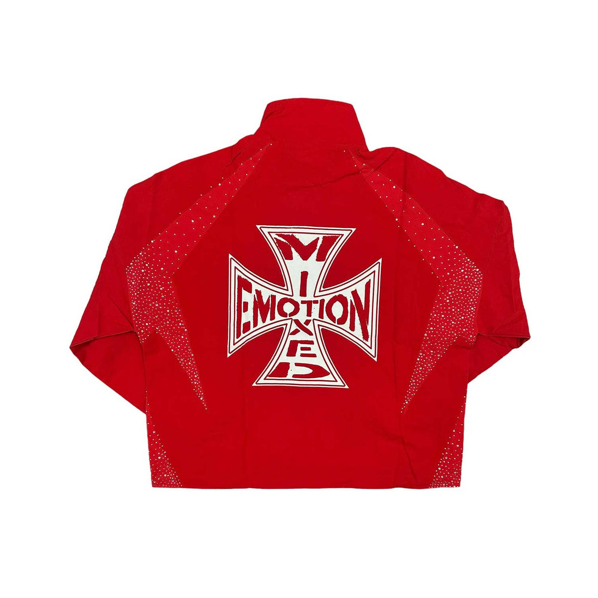 MIXED EMOTION - Classic Nylon Zip-Up - Red