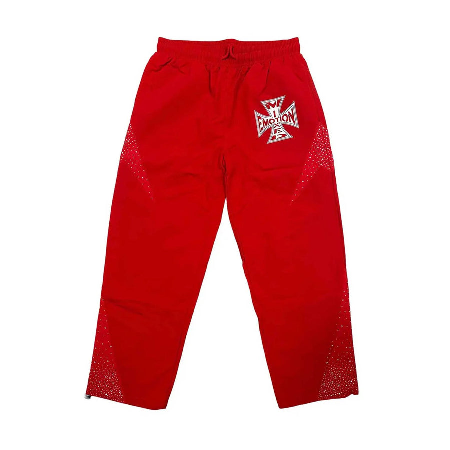 MIXED EMOTION - Classic Nylon Pants - Red