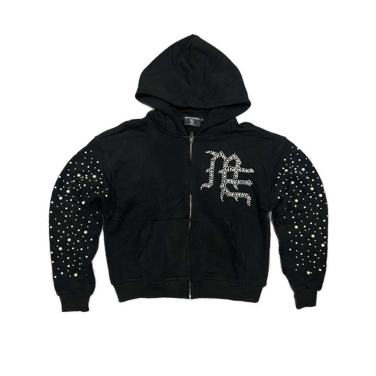MIXED EMOTION - Pearl Zip-Up - Black