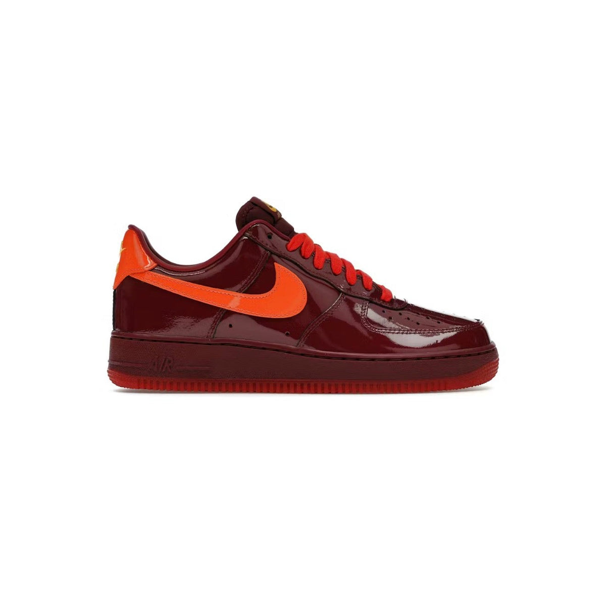 NIKE Air Force 1 Low Patent Leather - Dark Team Red Safety Orange