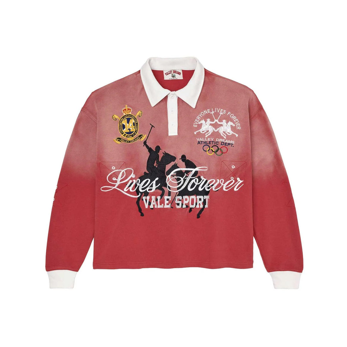 Vale Forever - Rockefeller Rugby L/S - Red