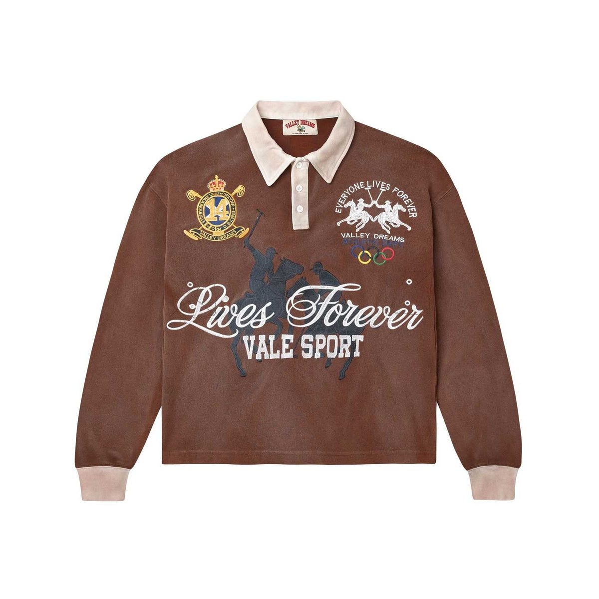Vale Forever - Vanderbilt Rugby L/S - Brown