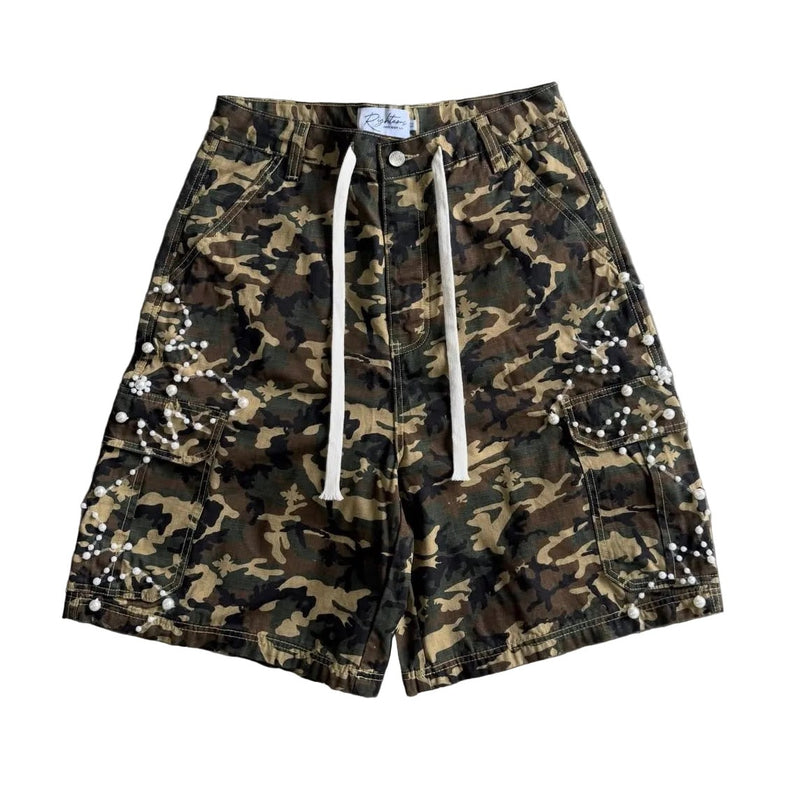 We Are Righteous - Camo Jorts - Green