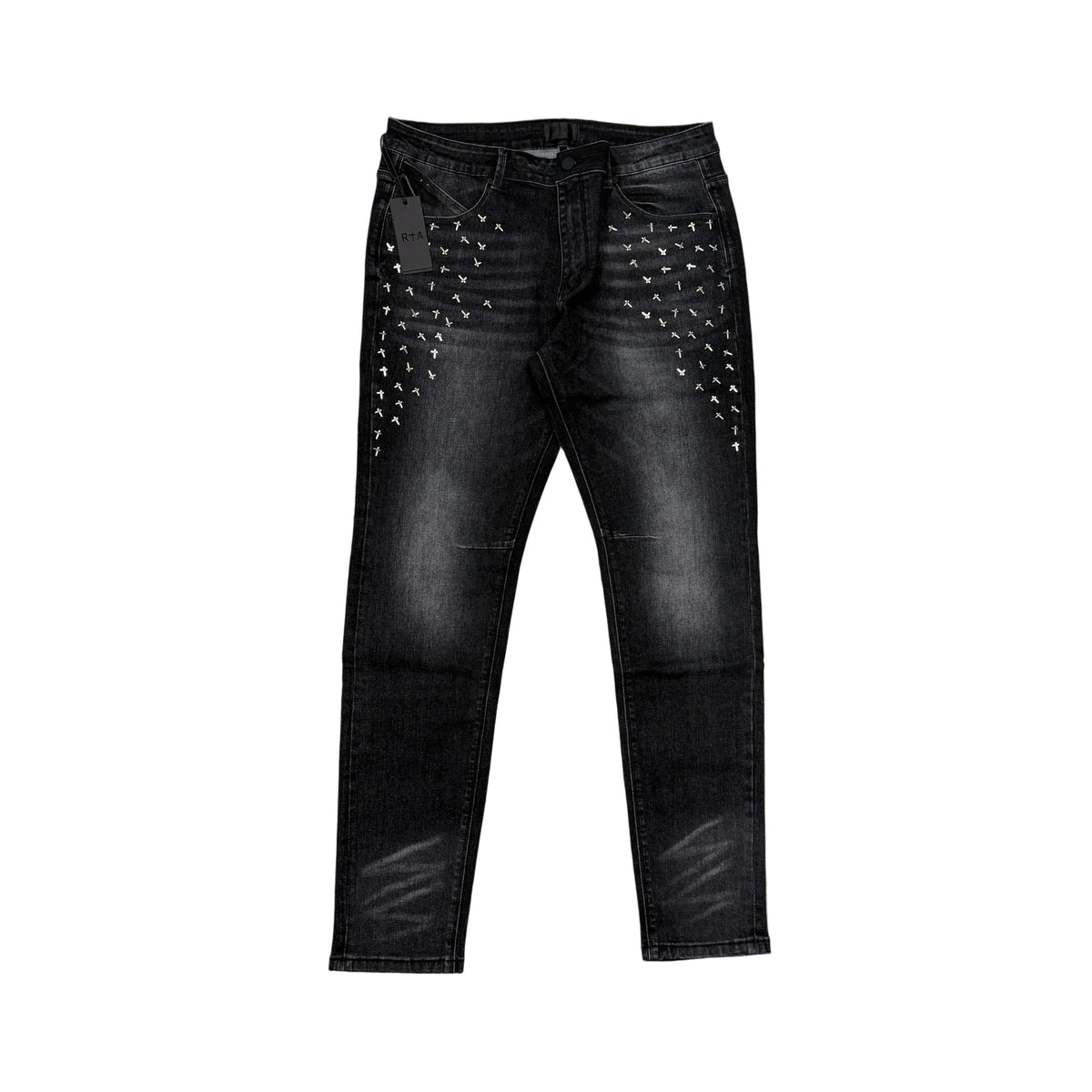 RTA - Bryant Skinny Fade Cross Jean - Washed Black