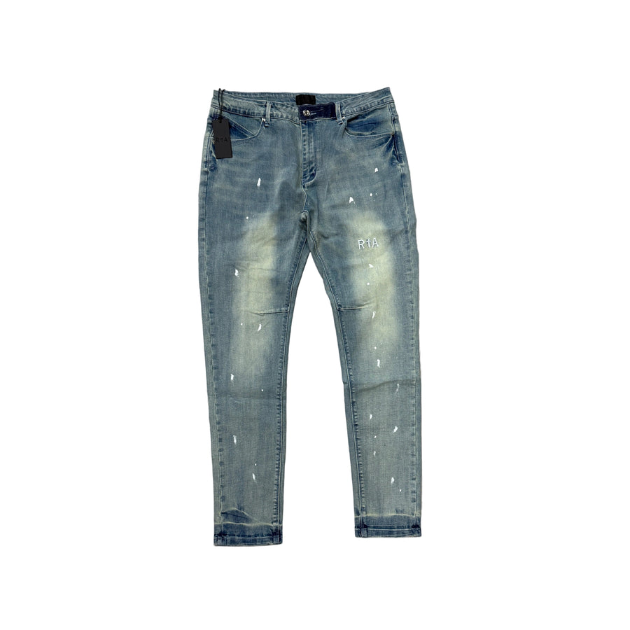 RTA - Bryant Skinny Paint Splatter Jean - Light Blue