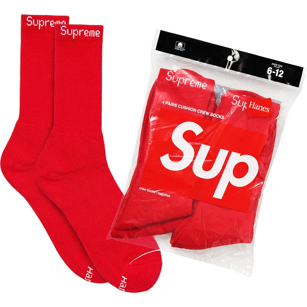 Supreme x Hanes - Socks - Red