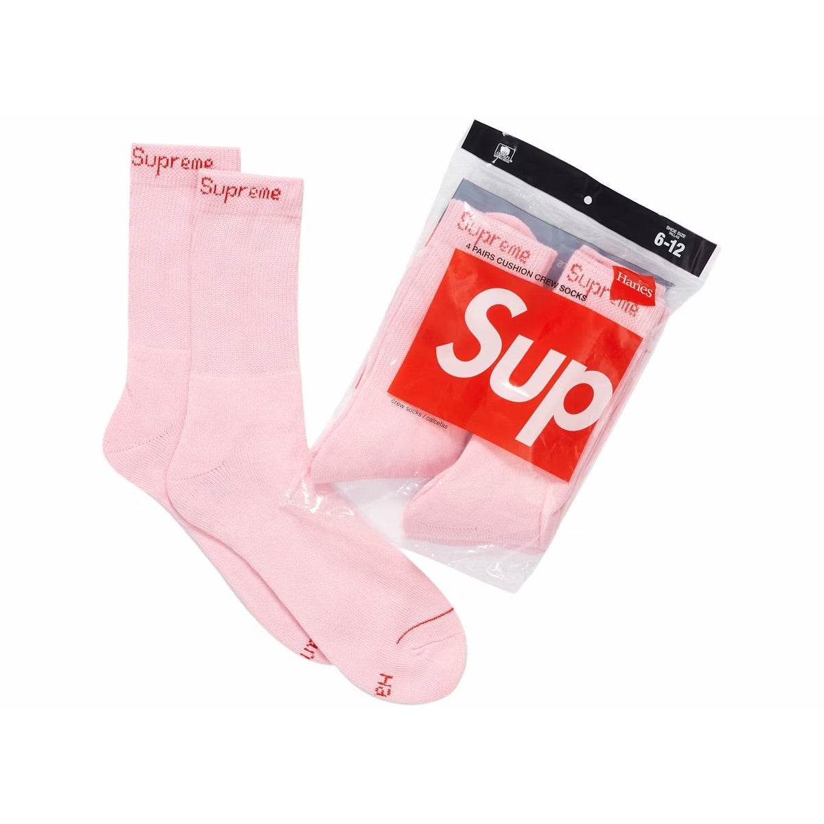 Supreme x Hanes - Socks - Pink