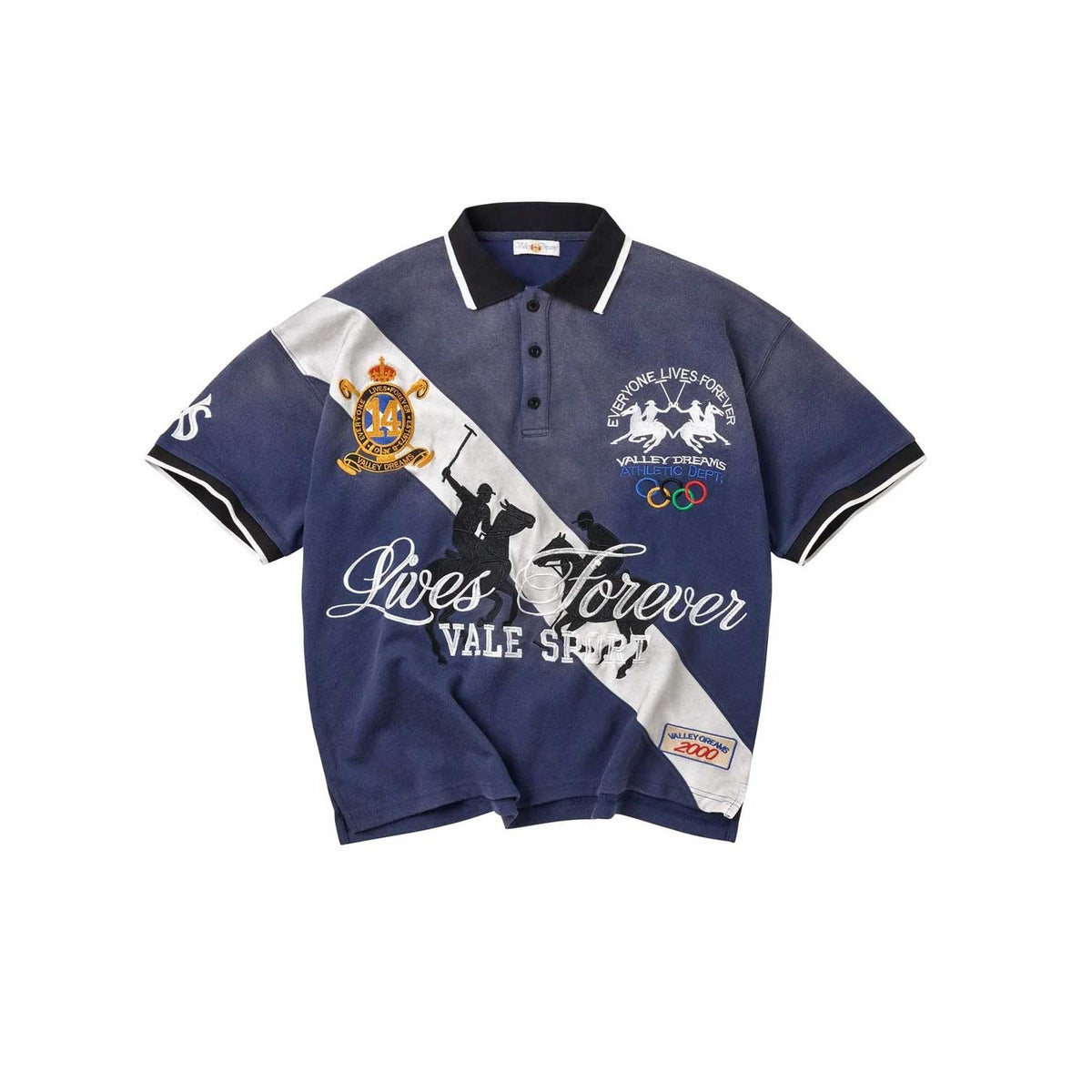 Vale Forever - Wales Polo Tee - Navy